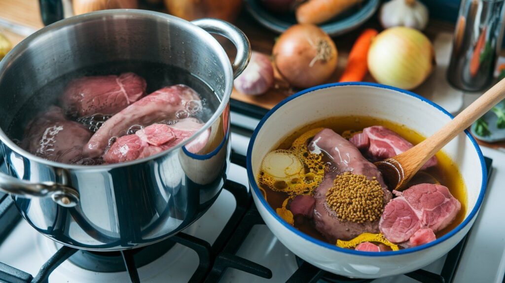 Preparing beef kidneys for dogs