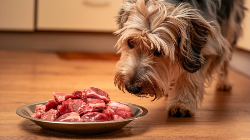 Introducing beef heart to dog diet