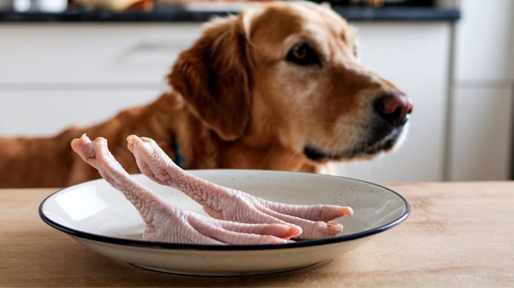 Can dogs eat raw chicken feet
